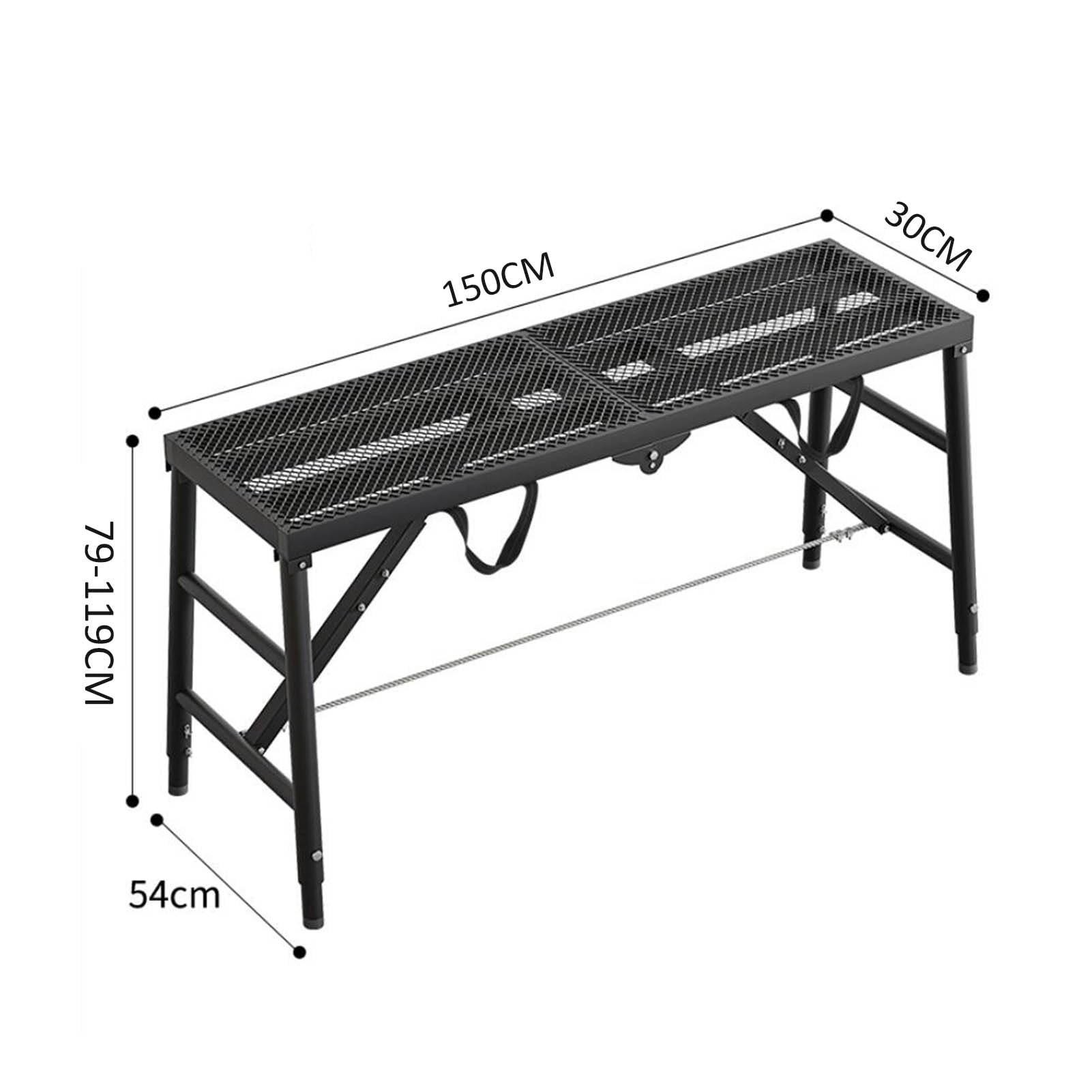 Piattaforma di lavoro pieghevole in alluminio regolabile scaletta portatile ponteggi torre con design antiscivolo per pulizia e decorazione domestica altezza regolabile