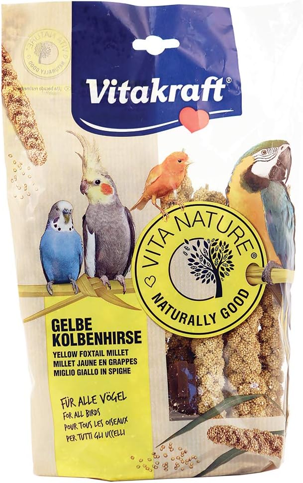 Vitakraft Vita Nature Yellow Foxtail Millet 300g, Transparent, 300 g (Pack of 1)