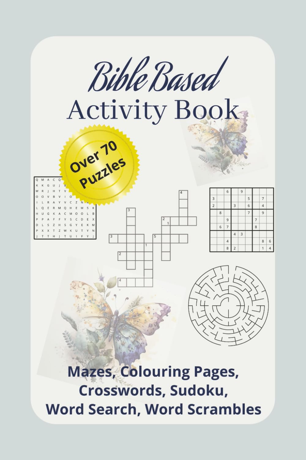 Bible Based Puzzle Book: Inspirational Word Puzzles for a Deeper Connection with God