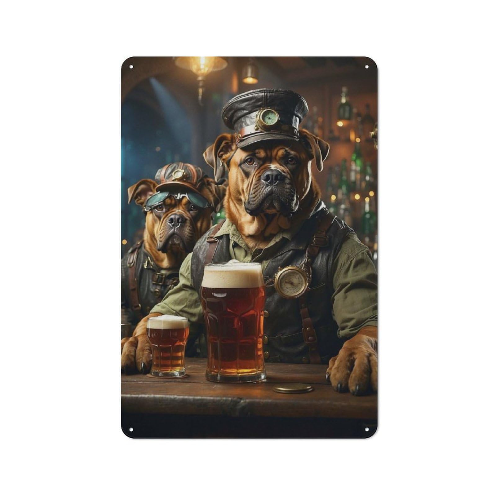 Junmoney Cane Corso Beer Hound Vintage Tin Sign 30X20cm For Garden Room Or Summerhouse, For A Newly Organised Room And Metal Sign Display