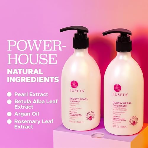 Miniatura 10 de Luseta - Champú y acondicionador de queratina para cabello dañado y seco tratamiento capilar con queratina para alisar y nutrir libre de sulfatos