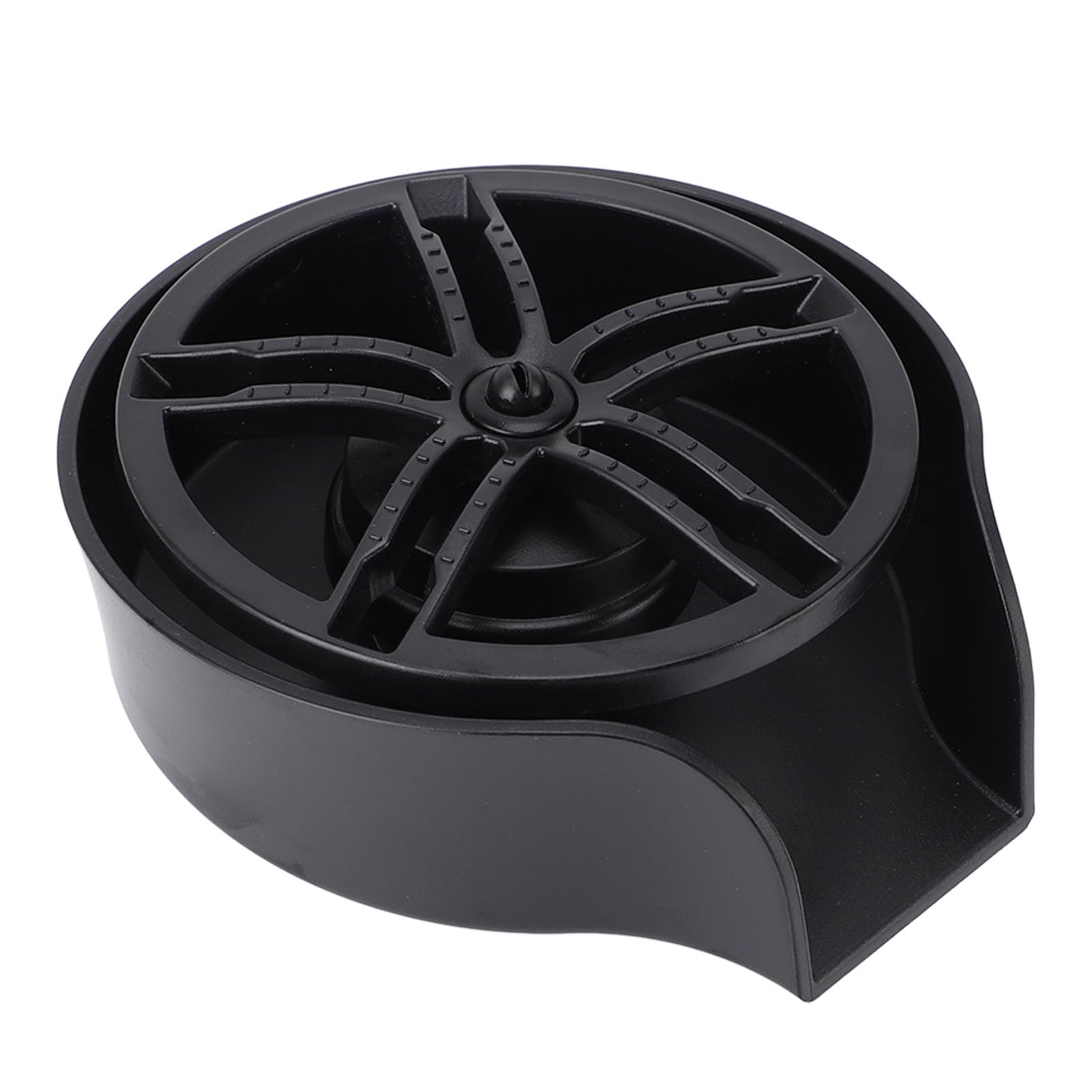 TOPINCN Enjuagador de Vidrio de Metal Profesional, Potente Lavavasos para Fregaderos de Cocina, Enjuagador de Vidrio Antioxidante para Bares y Cafeterías, Acero Inoxidable (BLACK)