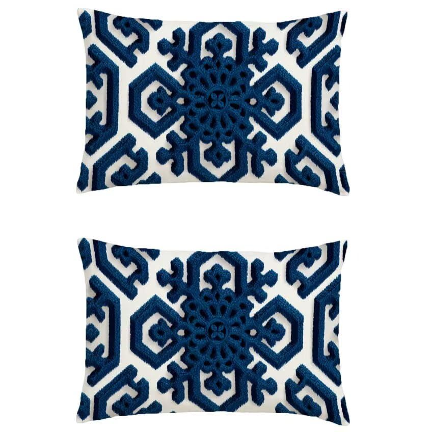 Housse de Coussin 60x90cm en Lin Violette de Qualité Supérieure