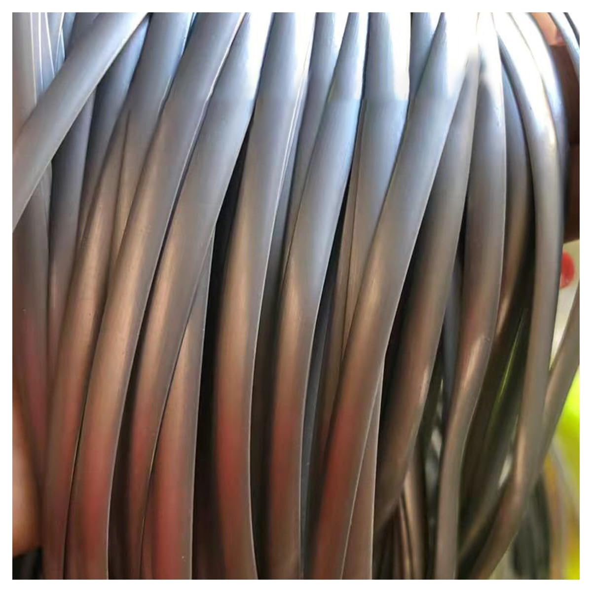 Danegpt Silver Gray-5Mm Plastic Rattan Wicker, 500G 5Mm Silver Grey Pe Rattan Repair Kit Flat Wicker Weaving Material For Patio Chair Sofa Basket Diy