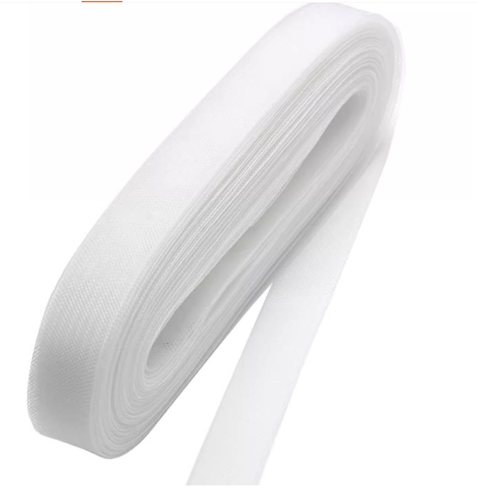 Rollo de trenza rígida de crin de caballo de 1 pulgada de ancho para vestido de novia, baile, vestido formal, accesorios de falda, deshuesado y costura (blanco, 1 pulgada)