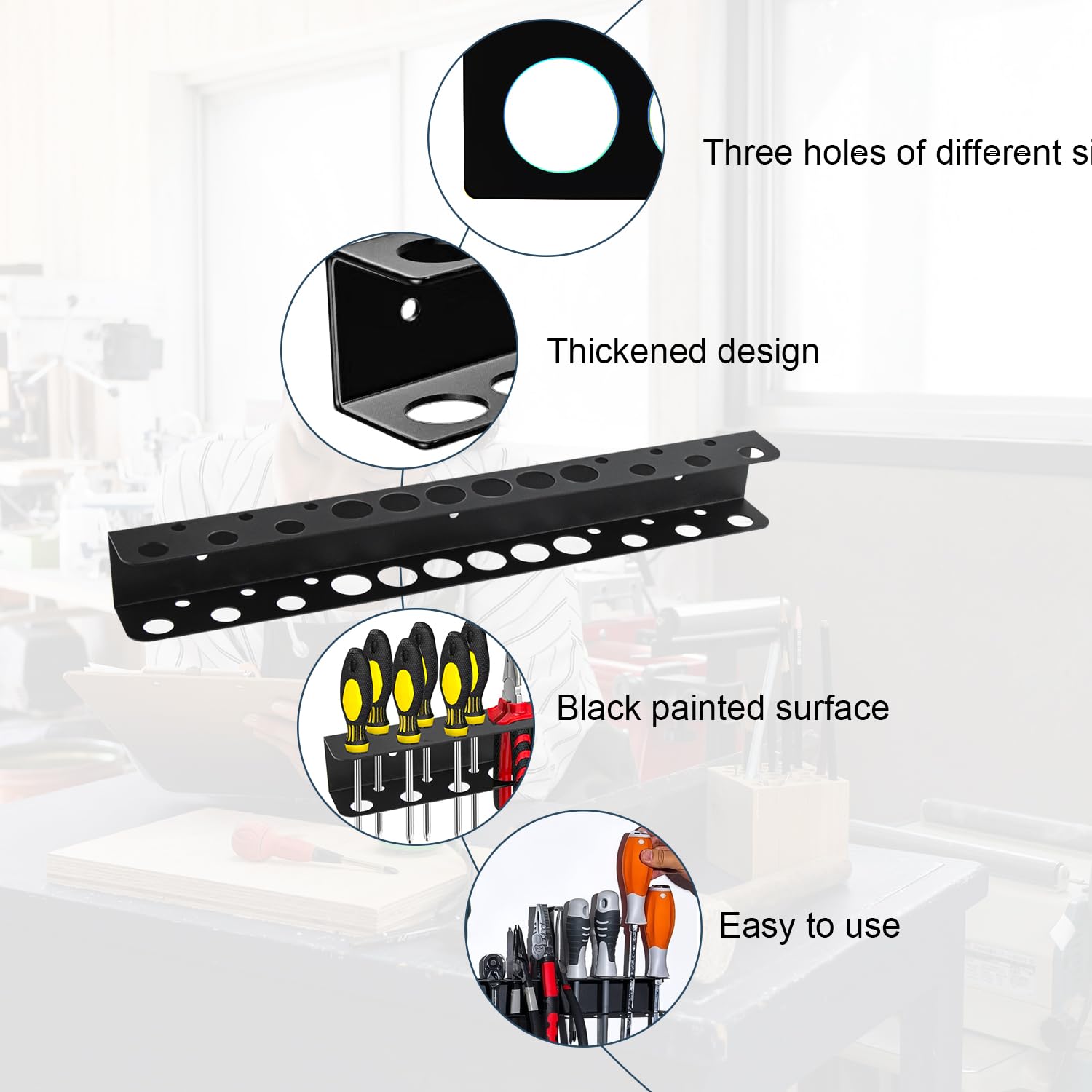 Nuovo 2 X Supporto Guida Guardaroba Prese Auto Colore 16mm - Onestopdiy - Foto 3