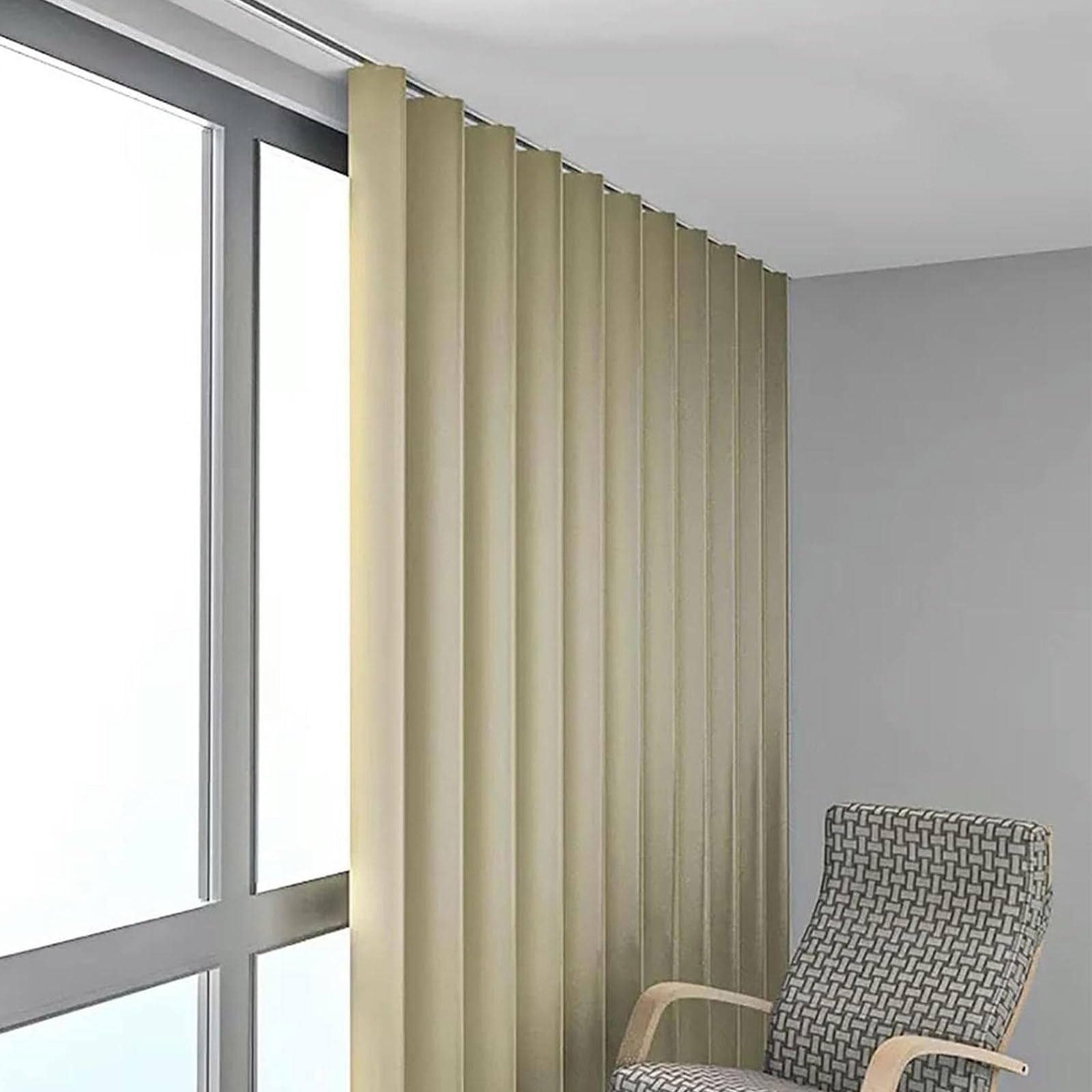 Tringle à rideaux en aluminium noir avec rouleau | Système de rails à rideaux cachés à encastrer | Rail de plafond lisse et coulissant pour fenêtres, hôpitaux, salons, salles de bains, camping-cars |