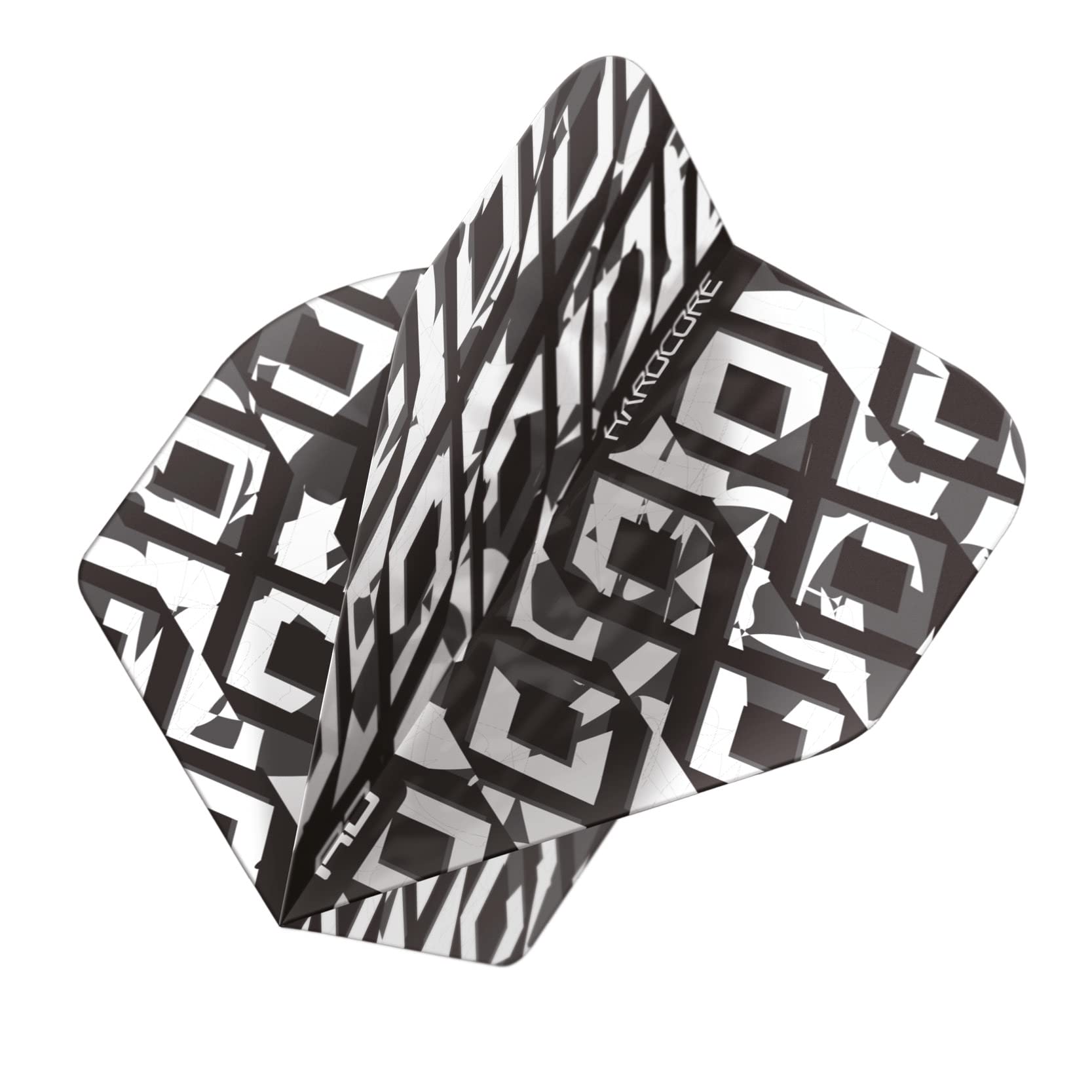 RED DRAGON Hardcore Radical Black & White Dart Flights - 4 Sets Per Pack (12 Dart Flights in total), Black and White - Image 2