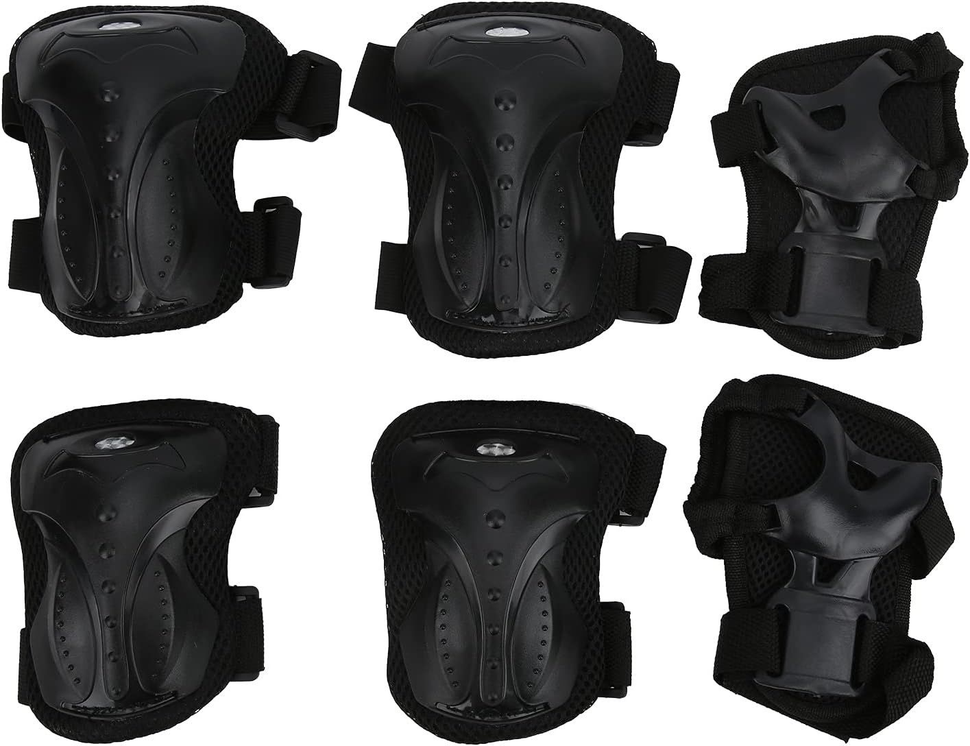 Ubervia® Pads Protective Gear Kit, PVC Shell Practical to Use Elbow Knee Pads Wrist Guard for Sports for Friends for Bicycle