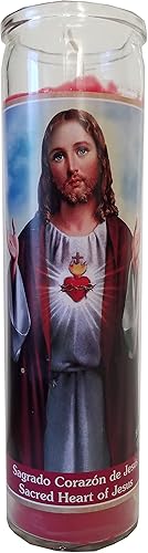Sagrado Corazón de Jesús (Sagrado Corazon De Jesus) Vela Devocional Roja