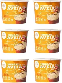 Mingau de Aveia Maçã com Canela Sem Glúten, Sem Leite e Vegano - 06 UNIDADES (pronto em 05 minutos)