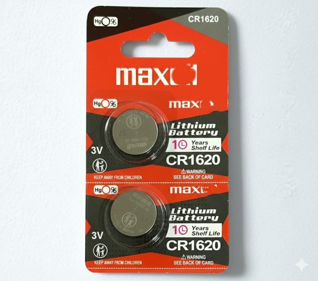 Compatible with Maxell CR1620 3V Lithium Coin Cell Battery, 10-Year Shelf Life, Mercury-Free, Made in Japan, Pack of 2-image-35