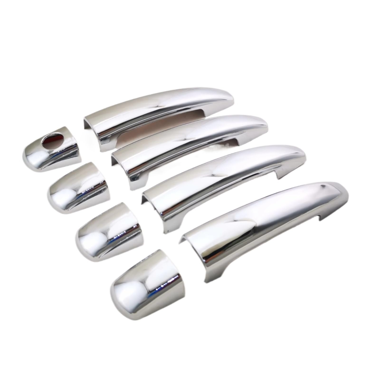 Sywhrev Chrome Color Door Handle Protectors Compatible With C&Itroen For C3 2010 For Berlingo 2015 For C4 2004-2010 Carbon Chrome Car Door Handle Cover Auto Trim Parts