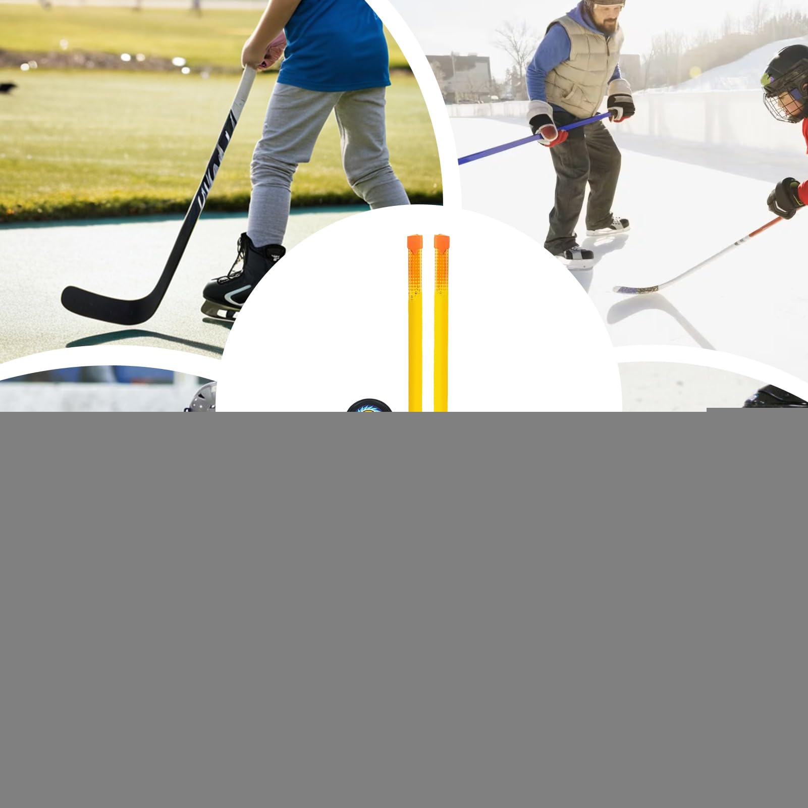 Juego de Palos de Hockey para niños, Hockey y Pelotas para Principiantes, Hielo Deportivo