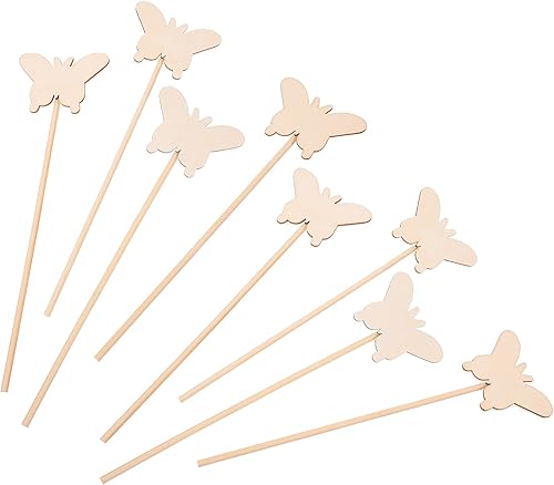 Varita de hada de madera para manualidades, juguete hecho a mano, accesorio de manualidades para niños, varita de hadas de luna, 10 unidades