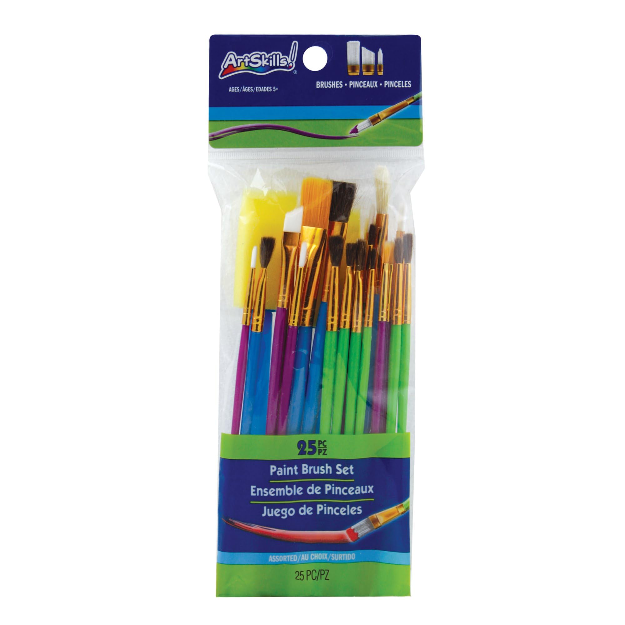Artskills PA-1986 zestaw pędzli, wielokolorowy, 25 sztuk
