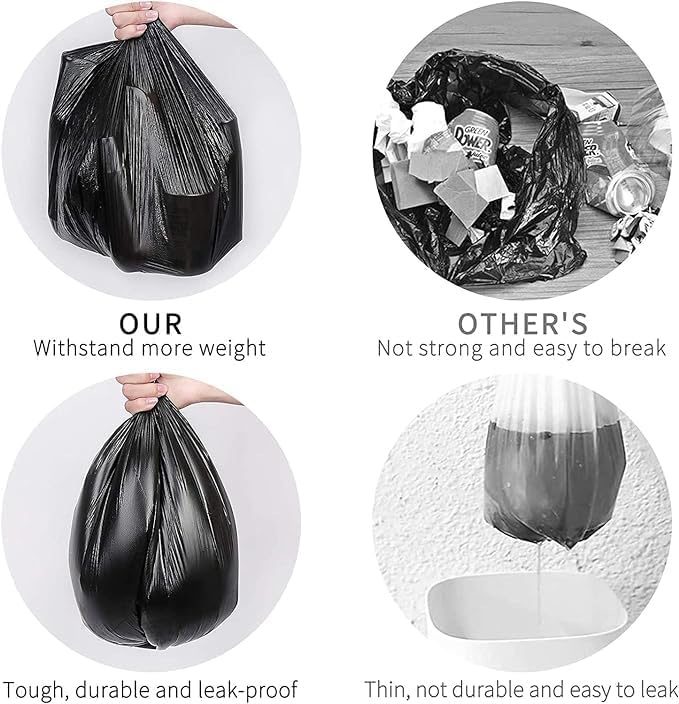 Image of Premium Garbage Bags Size 19 x 21 Inches 90 Bags (3 Rolls) Dustbin Bag /Trash Bag (Black)