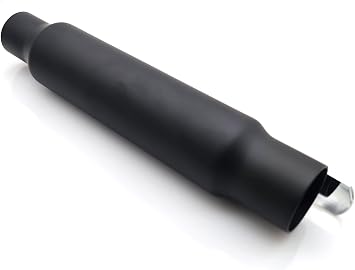 BikeTek Motorcycle Exhaust Universal Custome Matt Black Silencer 12