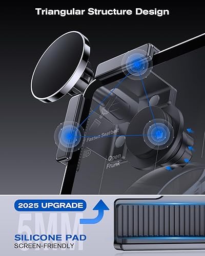 Miniatura 5 de Soporte magnético ajustable de 360 para GMC Hummer 2022-2026 pantalla de 13.4 pulgadas, compatible con pantalla para soporte magnético MagSafe para