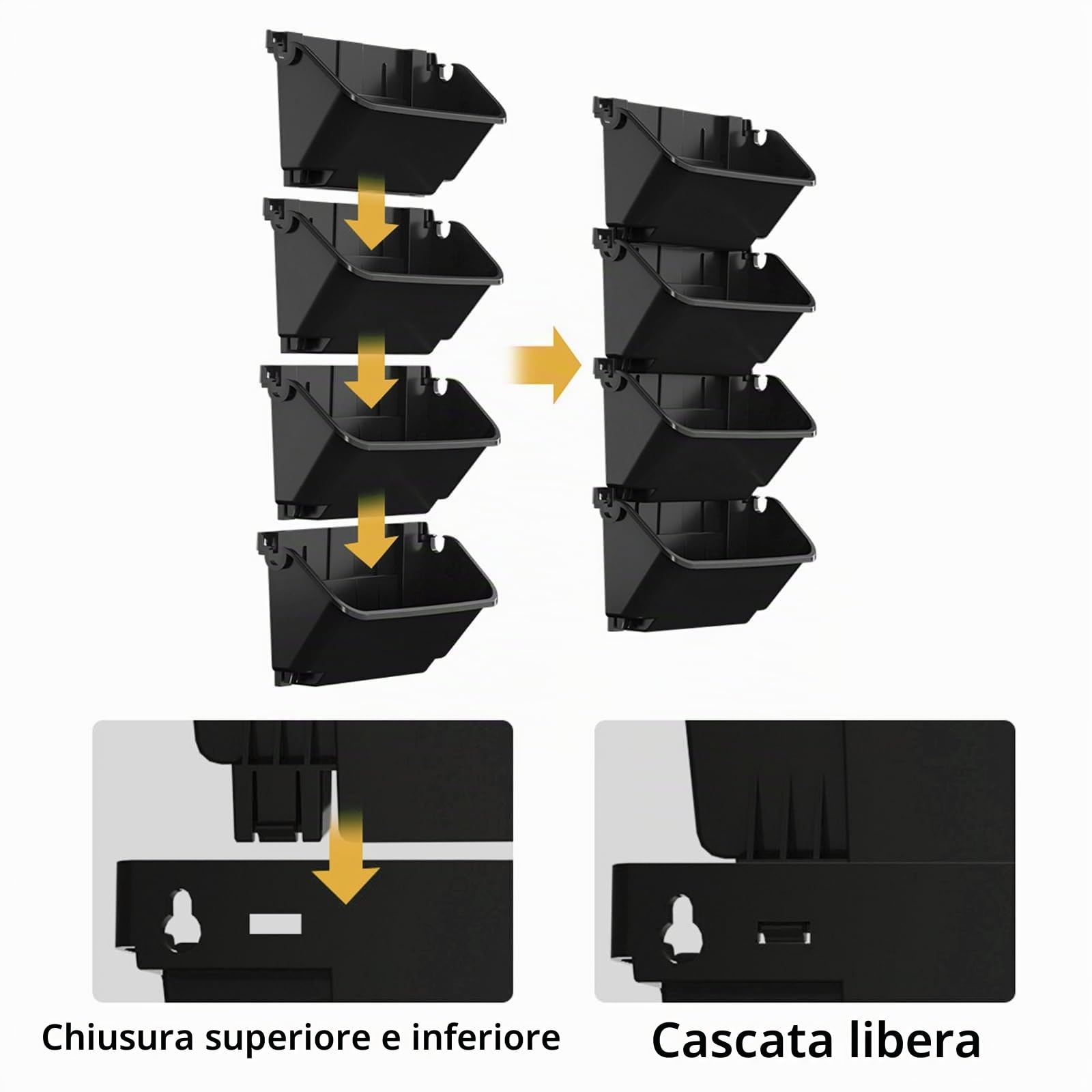 Vaso per Piante da Parete Autoirrigante, Sacchetti per Fioriere Sospese da Esterno con 18 Vasi, Parete Verde Verticale Vivente, Fioriera Tascabile Sospesa Supporto da Parete per Interni ed