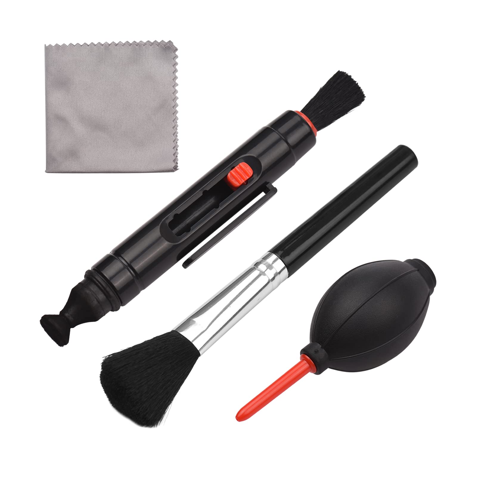 Andoer Multifunctional Cleaning Kit Lens Dust Blower Cleaning Pen Brush Microfiber Lens Cleaning Cloth for Camera Telescope Smartphone