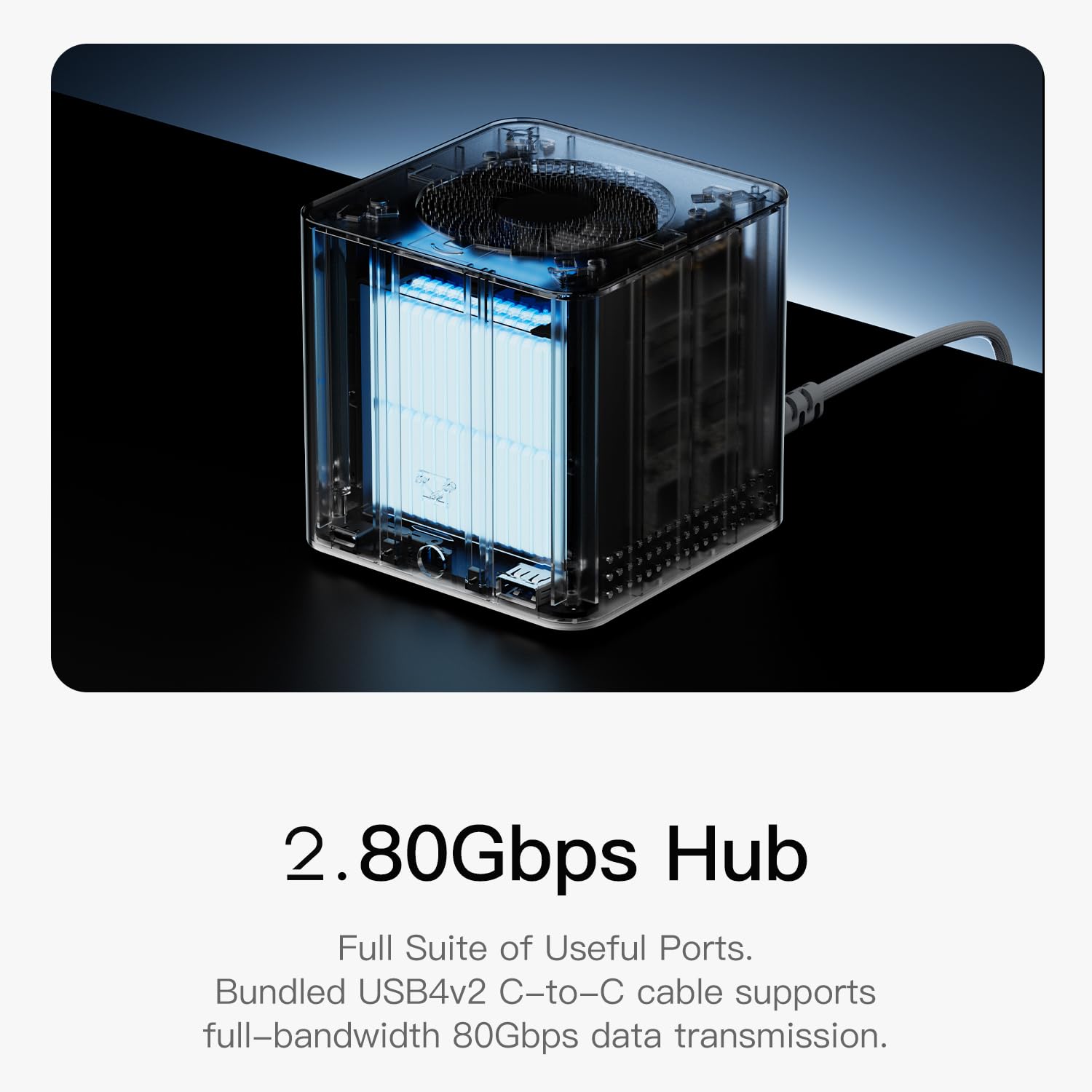 Mate Pro - Dock USB 4 da 80 Gbps con alloggiamento SSD da 32 TB, ricarica PD da 96 W, LAN 2,5 G, HDMI 4K, altoparlante e microfono integrati, hub desktop tutto in uno, per MacBook e laptop