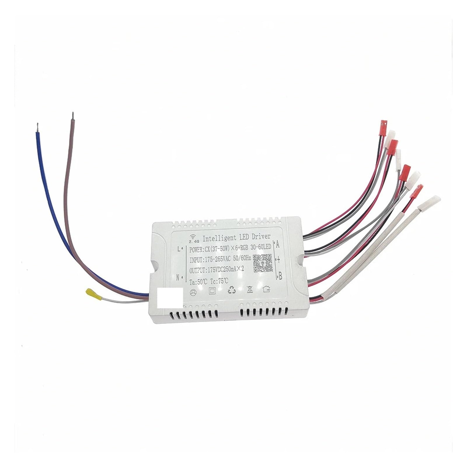 2.4G Intelligent LED Driver 37-50Wx6 + RGB 30-60LED Remote Control Power Supply Dimming&Color-Changeable Chandelier Transformer