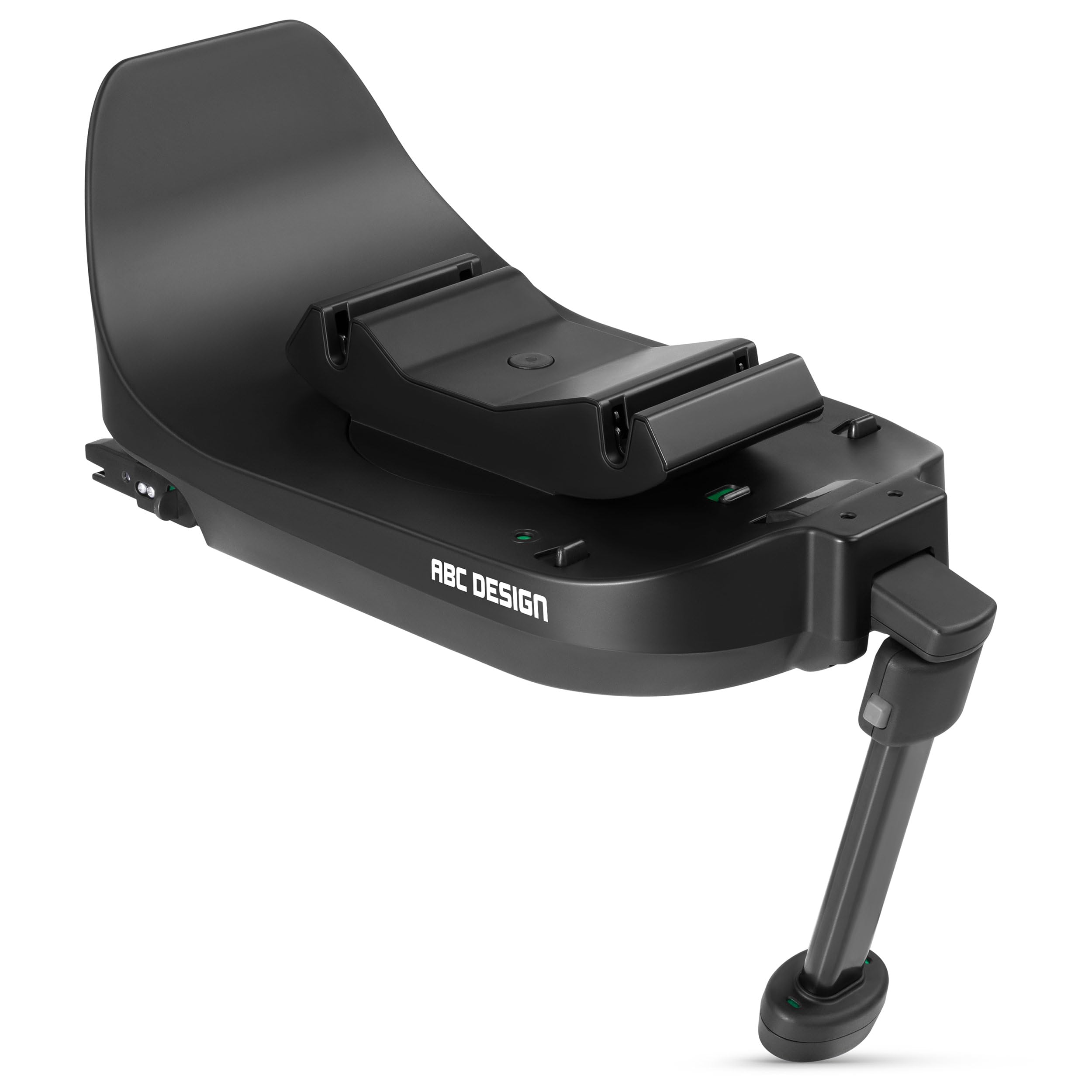 ABC Design Isofix Base Root – 360° Isofix Basis für die Babyschale Tulip & den Kindersitz Lily i-Size– höhenverstellbares Stützbein – Rotationssperre & Farbanzeige für korrekten Einbau