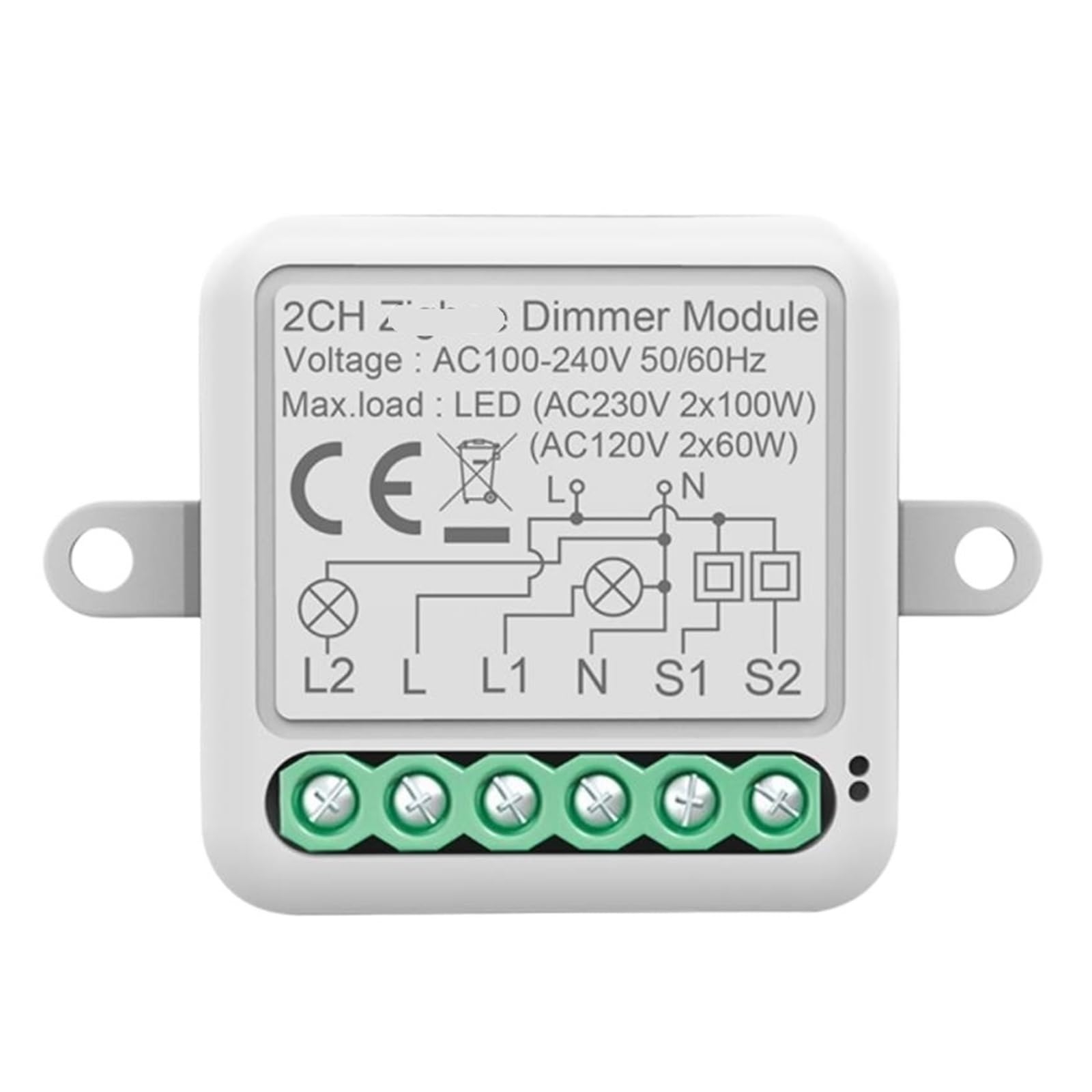 1 módulo de interruptor de atenuación inteligente compatible con interruptor de atenuación de luz LED de control de 2 vías.(1 Way)