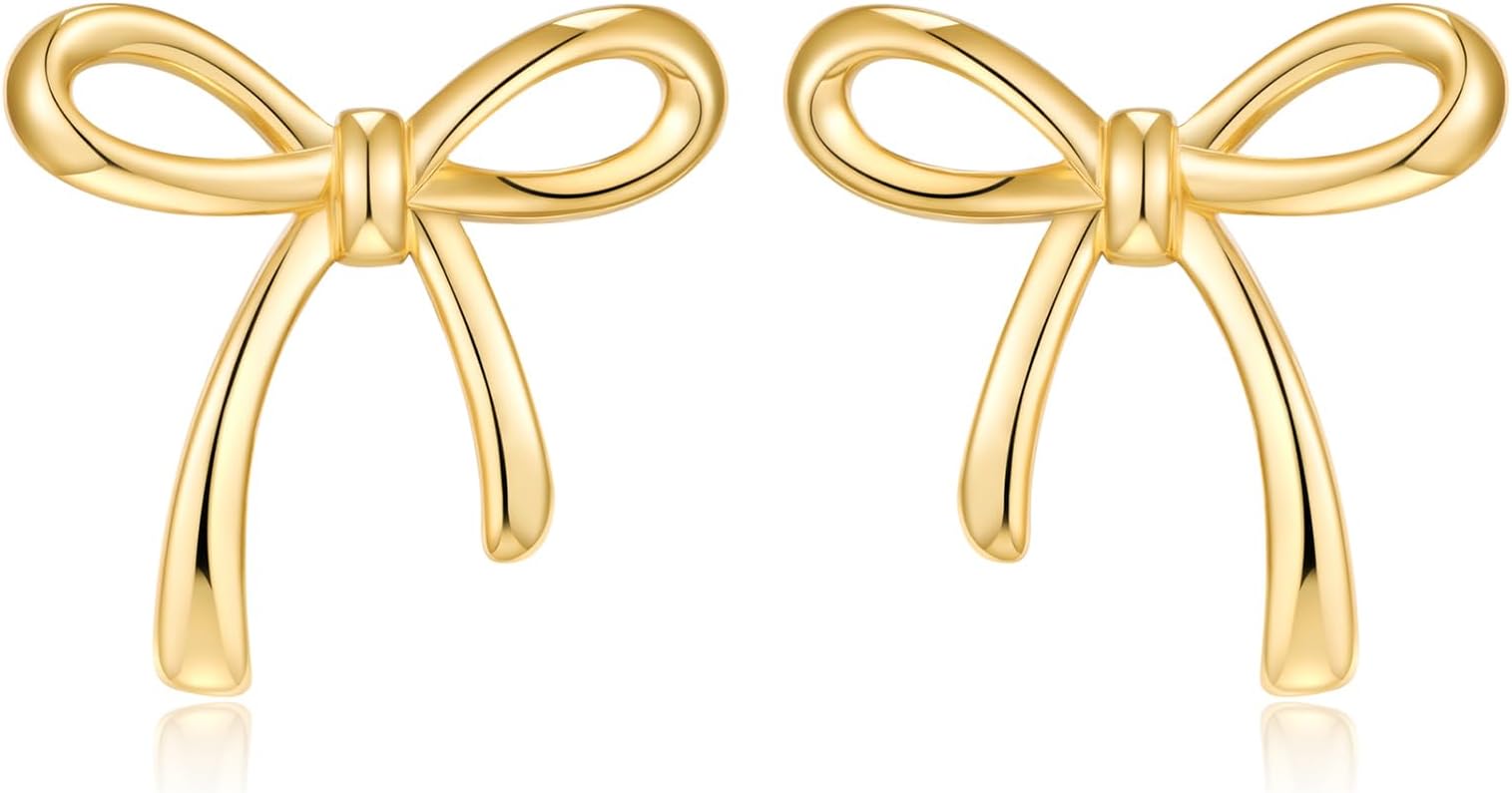 Bow Stud Earrings for Women Holiday Bow Jewelry Simple Earrings