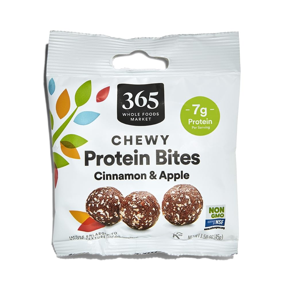 365 by Whole Foods Market, Chewy Cinnamon & Apple Protein Bites, 1.58 Ounce