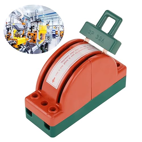 Miniatura 3 de 2 piezas de interruptor de cuchillo, 32 A, CA, 220 V, 2 polos, interruptor de desconexión de seguridad, circuito doméstico, cuchillo doble para