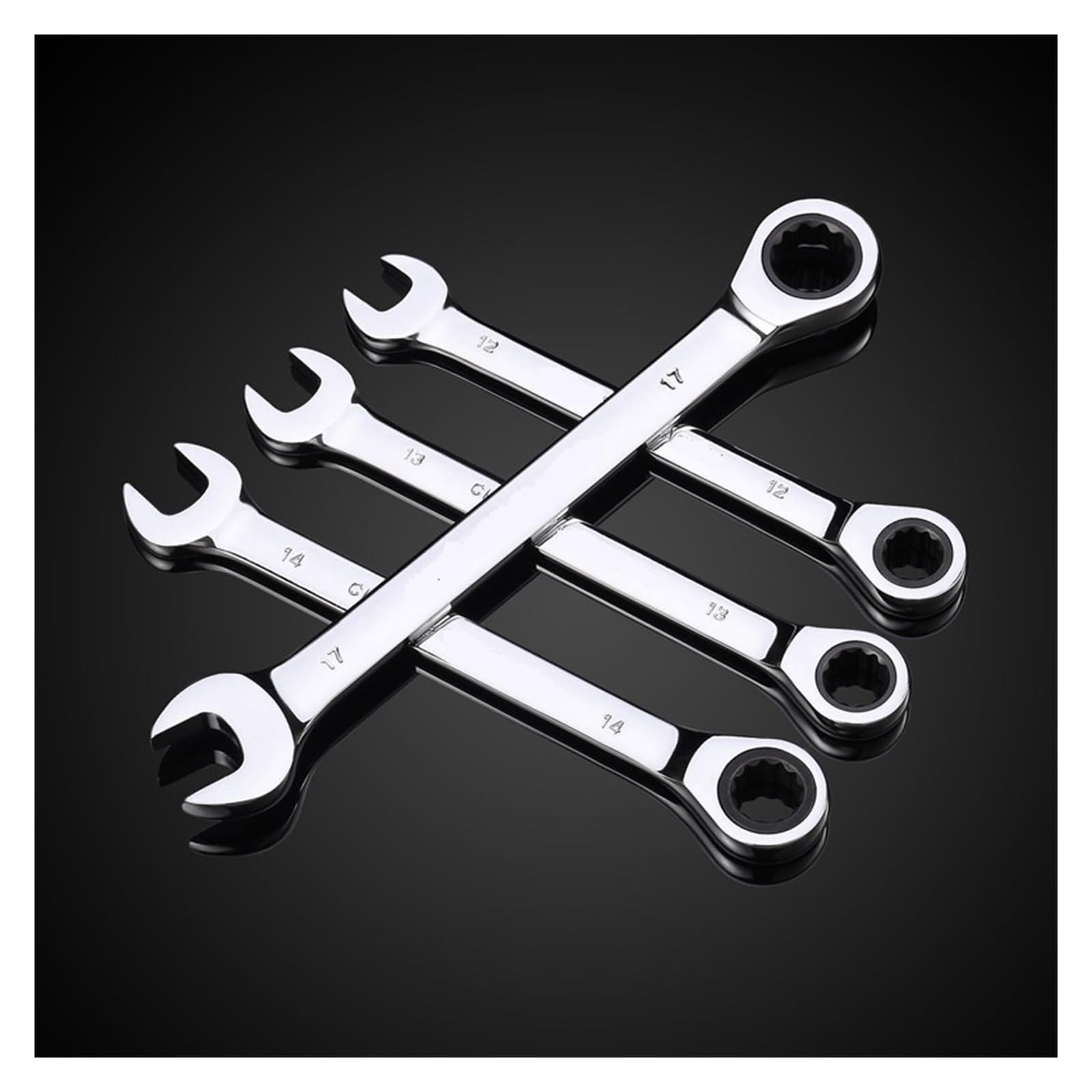 Chiave a cricchetto con estremità a Scatola combinata Set di Chiavi a Chiave Set di Chiavi Set di Utensili manuali metrici Strumenti for la Riparazione dell'auto(12pcs(8-22mm))