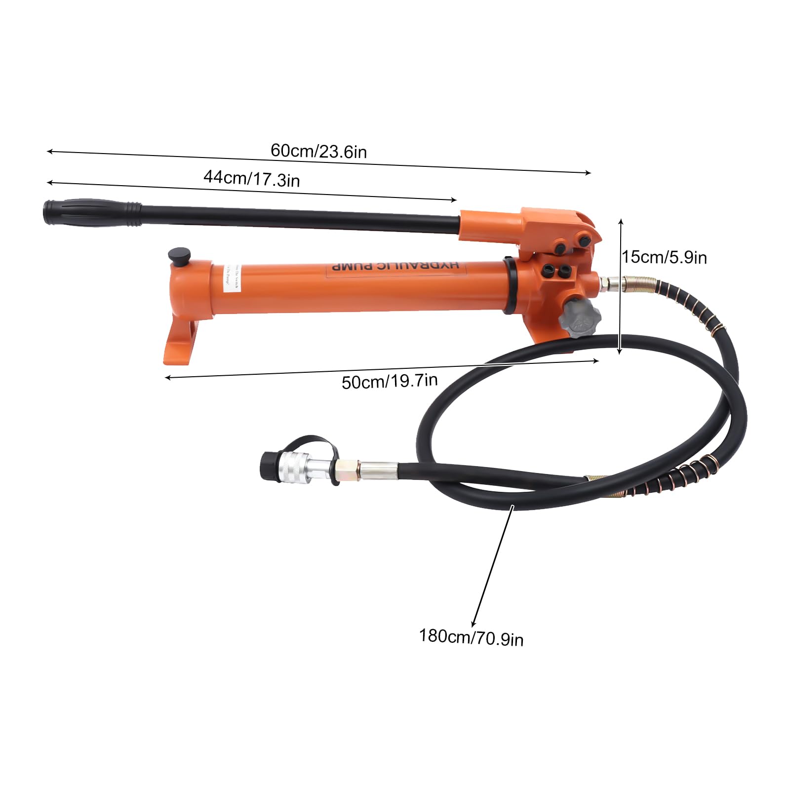CP-700 Pompa idraulica manuale 900 CC pressa idraulica attacco ZG3/8" pompa a mano raccordo adatto per l'uso con strumenti idraulici come sollevatori cilindrici idraulici