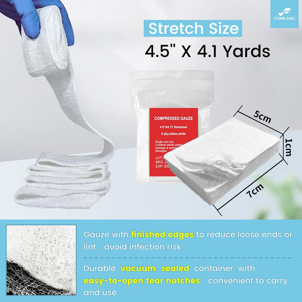 Amazon.com: Forkang Sterile Hemostatic Combat Gauze | Z-Folded