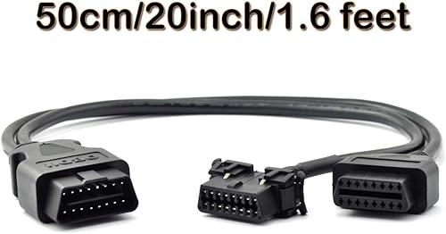 Miniatura 4 de Paquete de 5 iKKEGOL OBD2 OBD II Full 16 Pin Splitter Y Cable abierto J1962 1 macho a 2 hembra Conector Soporte de montaje debajo del salpicadero