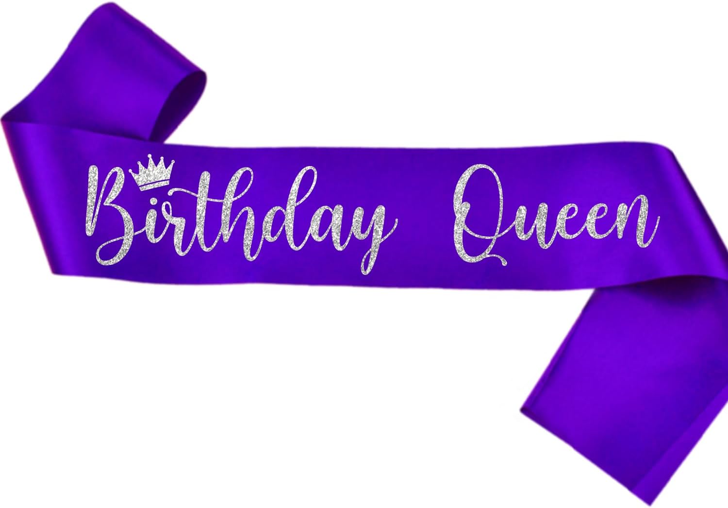 Birthday Queen Sash, Black Birthday Sash for Women and Girls with Shinning Silver Glitter Letters Birthday Gift for Birthday Party Favors Decorations and Supplies Black Silver image 5