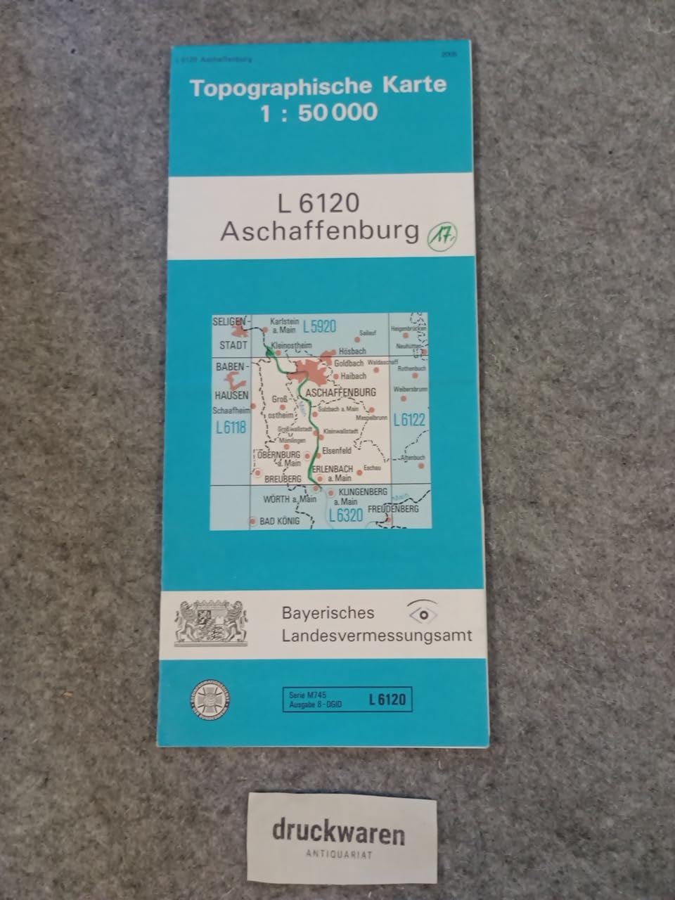 TK50 L6120 Aschaffenburg: Topographische Karte 1:50000 (TK50 Topographische Karte 1:50000 Bayern)