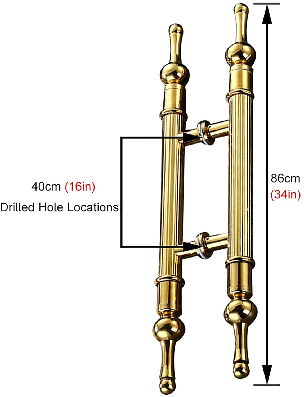 Pull Push Shower Kitchen Door Pull Pull Heavy Duty Klamka do drzwi stodoły, hol hotelowy KTV kawiarnia antyczny uchwyt do pchania wewnątrz zewnętrzny okrągły uchwyt do drzwi