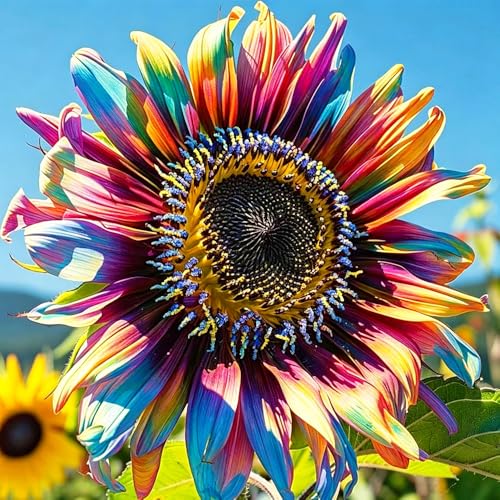 Mixrug 100+ Sunflower Seeds for Planting Outdoors-Rare Exotic Dwarf Sunflower Seeds Non-GMO Heirloom -Giant Helianthus Flower Seed Drought Tolerant Blooms in Home Gardens