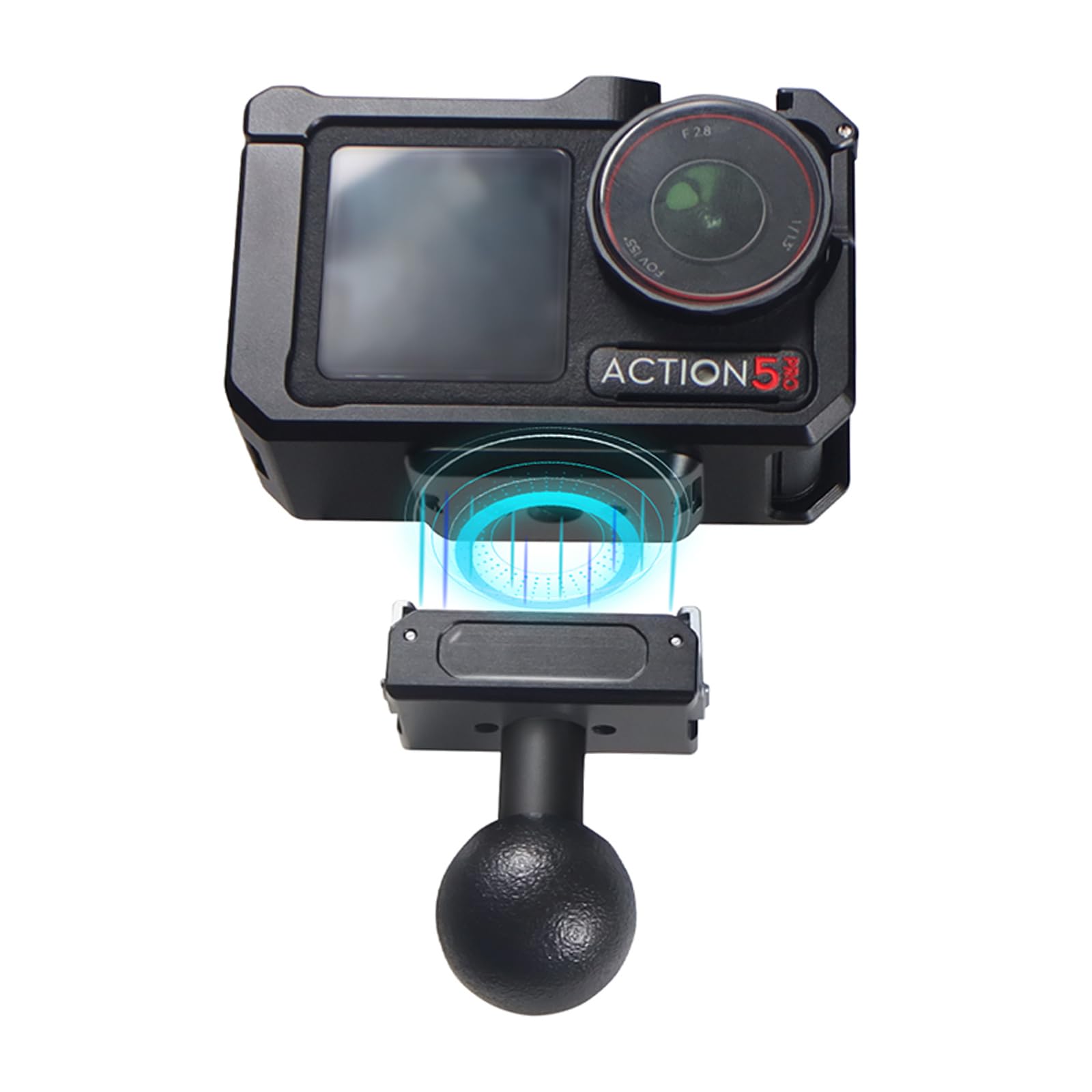 Sruim Metal Cage for DJI Osmo Action 5 Pro 4 3 with 1 "Ball Magnetic Quick-Release Adapter Mount, DJI Action5 Pro Premium Accessories Multifunction
