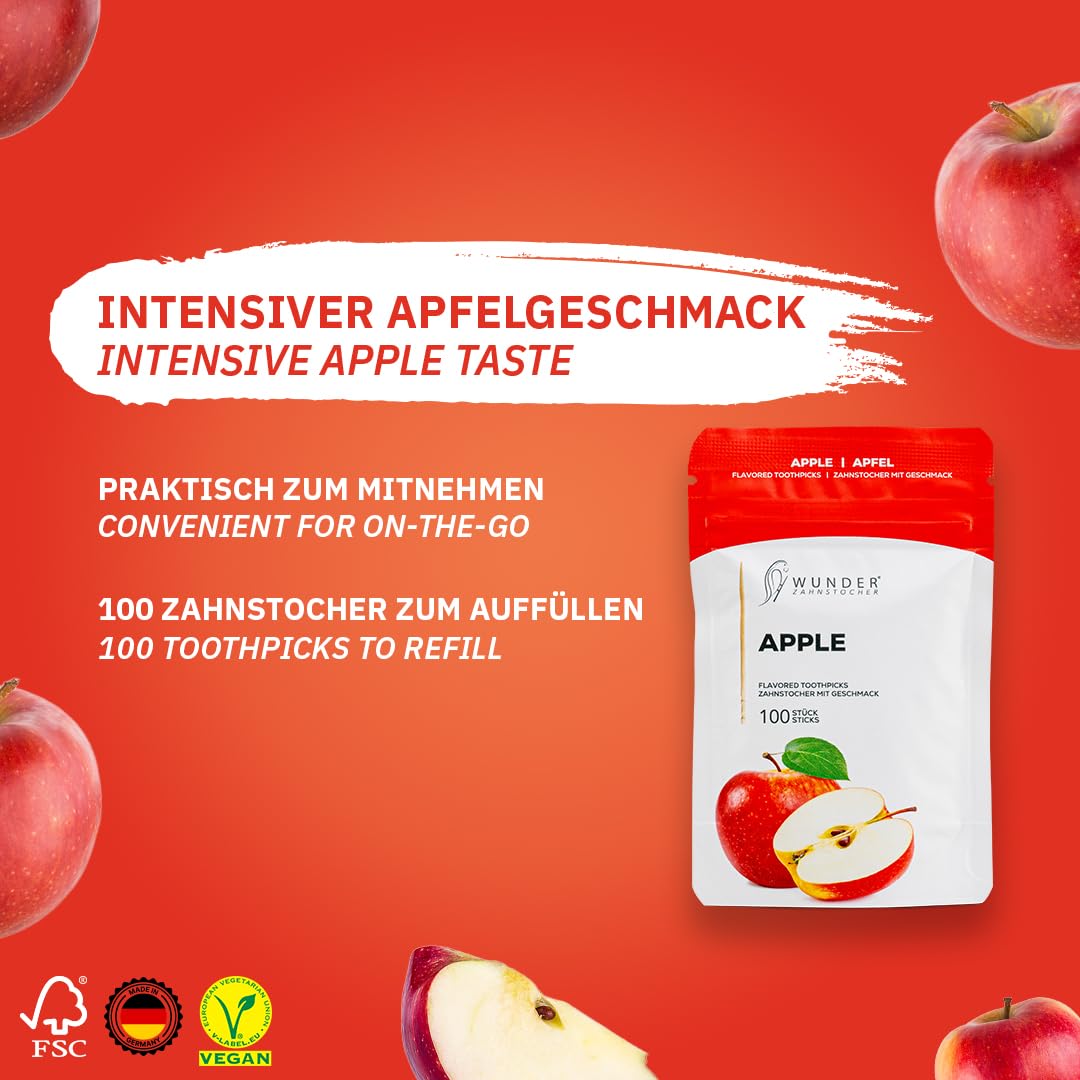 Wonder Toothpick - Flavored Toothpicks - Infused with Natural Flavors for Long-Lasting Freshness - Portable & Convenient - 100 Picks