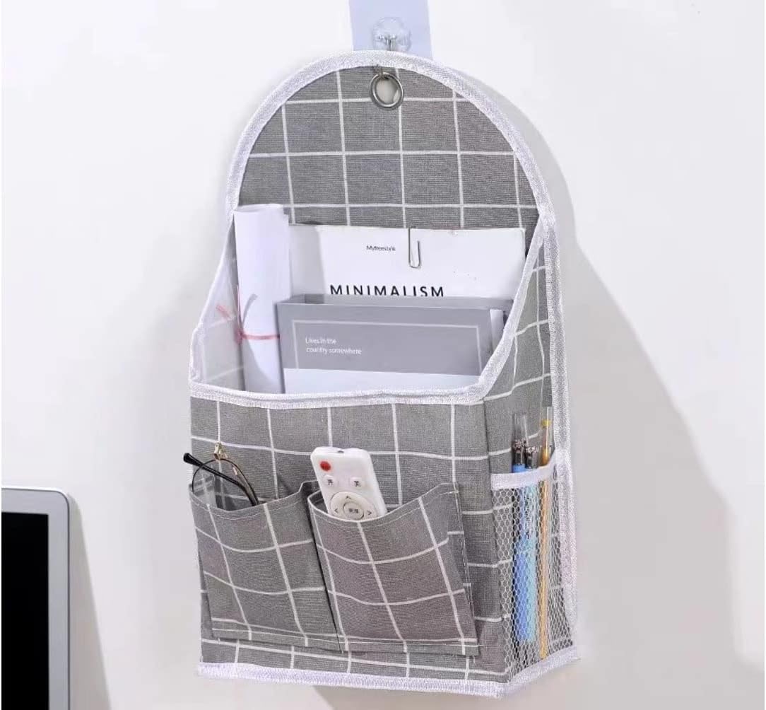 Rangement suspendu Sac de rangement suspendu, panier de rangement de chevet, organisateur de rangement de chevet, sac de rangement de chevet en toile, pochette latérale de canapé, panier de rangement