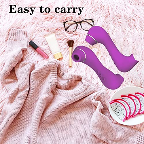 Masajeador Ŝạtisfacęr sùcciønadør pro 5 original 10 * 10 Modos Ŝạtisfacęr 2 Mǔjér el mas Veñdîdo Vérdạderö Femènịnô Ŝạtisfayęr Vîbràción Masajeador Såtysfaięr USB recargable Eléctricos… (Púrpura-c)