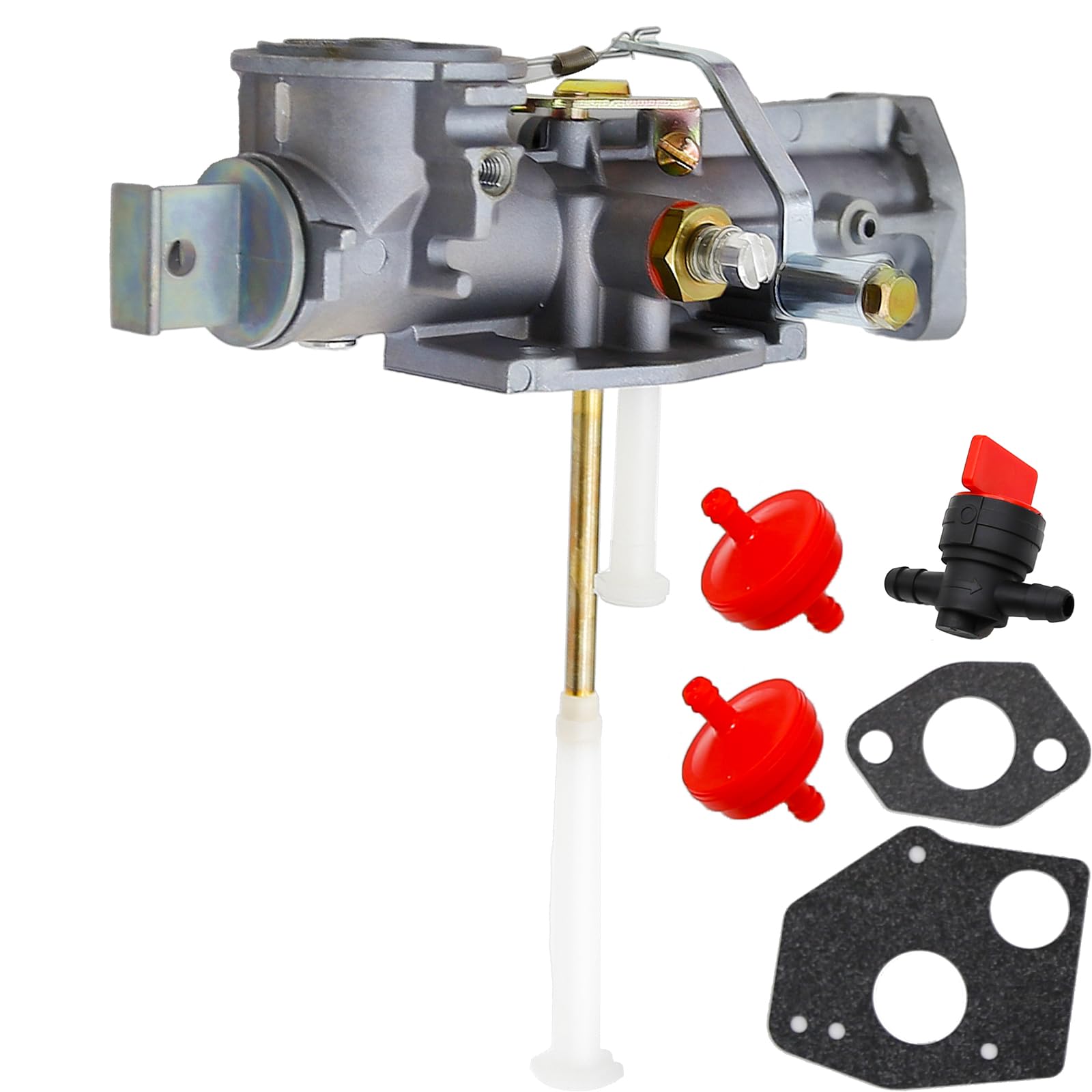 SYOWADA 299437 - Carburador de repuesto para motor pequeño B&S 135200 130200 100200 de 4 ciclos, kit de carburador 297599 de repuesto para Bs 130201 130202 130203 130205 130206 130206 07 13 0231