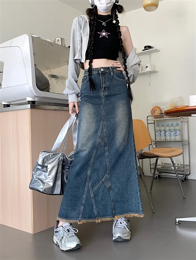 激レア　ラルフローレン　マーメイドスカート　デニム　レース　ビンテージ　Y2K ラルフローレン ビンテージ ダメージ加工 マーメイドデニム