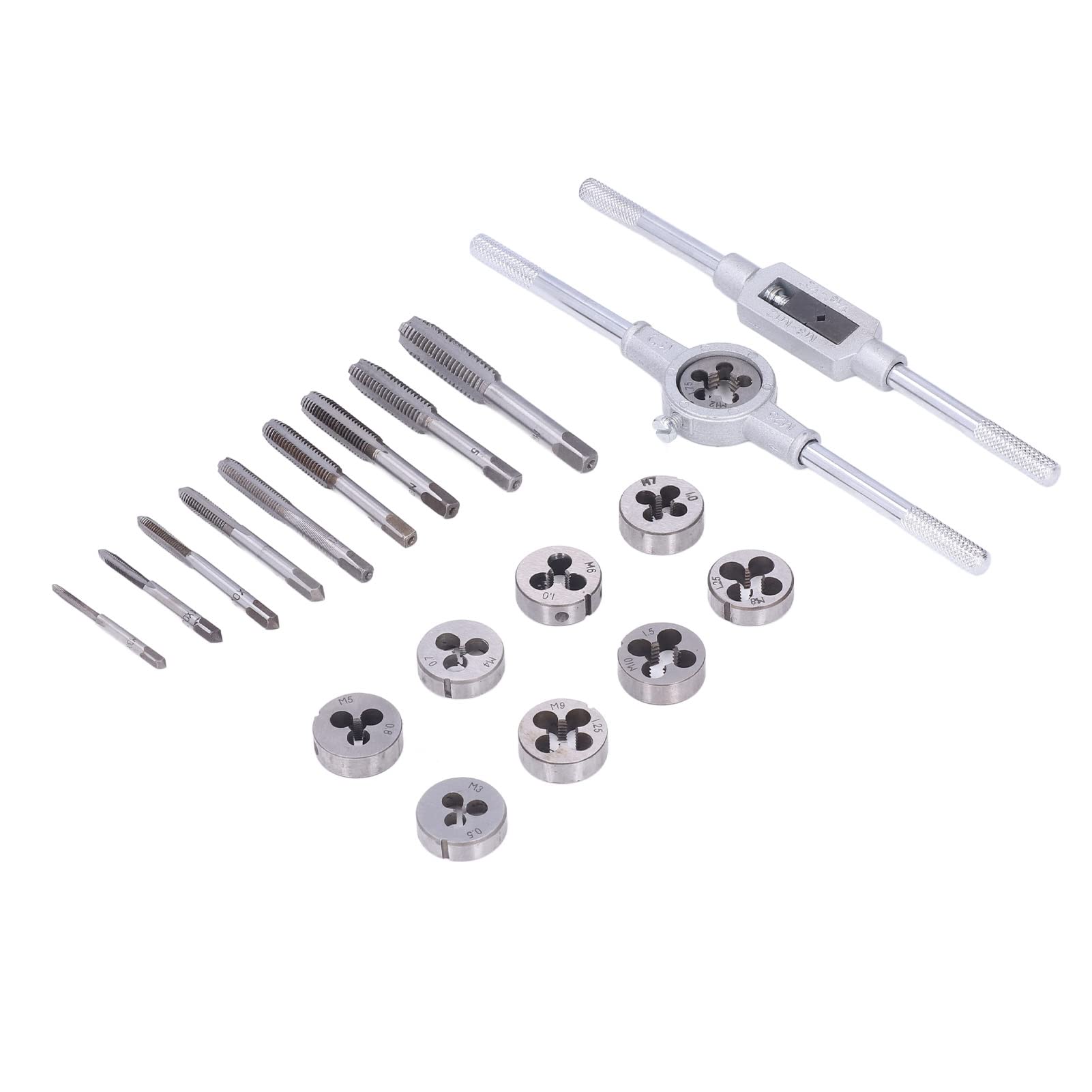 Set di 20 Maschi per filiere in Acciaio per Utensili, per la Riparazione di Auto, per la Lavorazione di Modelli Fai da Te in ghisa e Alluminio.
