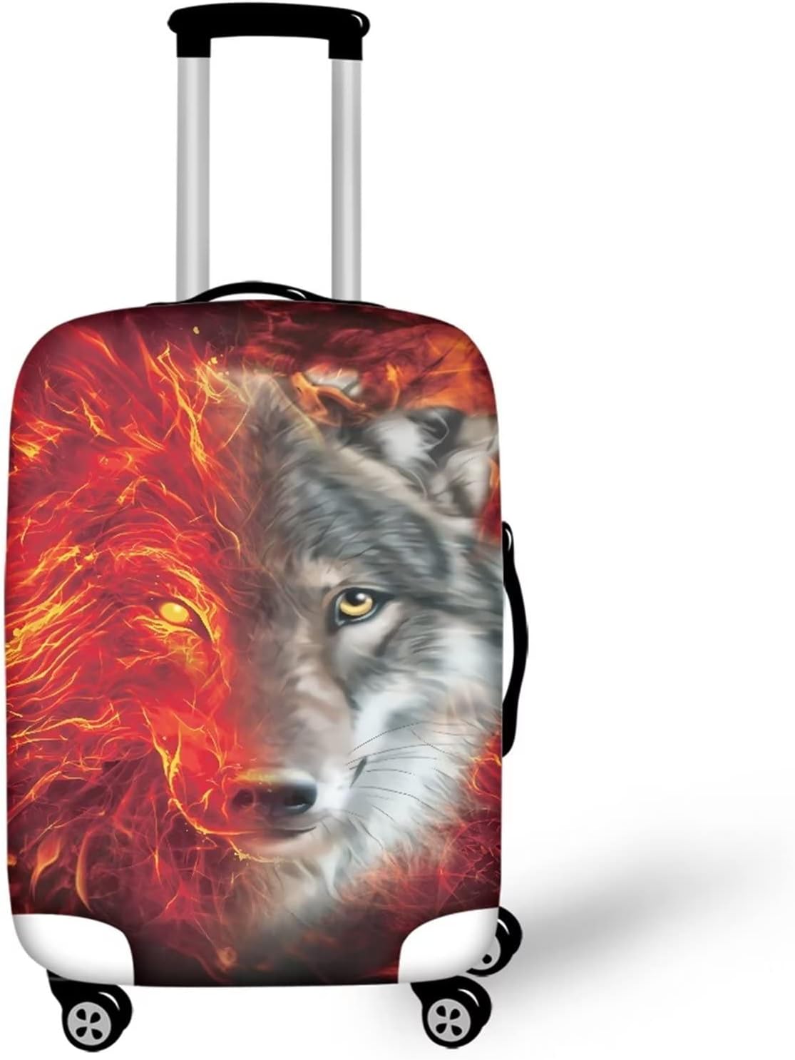 Wolf Luggage Cover for Suitcase 29 30 31 32 Inch Trunk Case Washable Luggage Cases Durable Baggage Covers Protector Travel Accessories Hiking Camping Holiday Trip