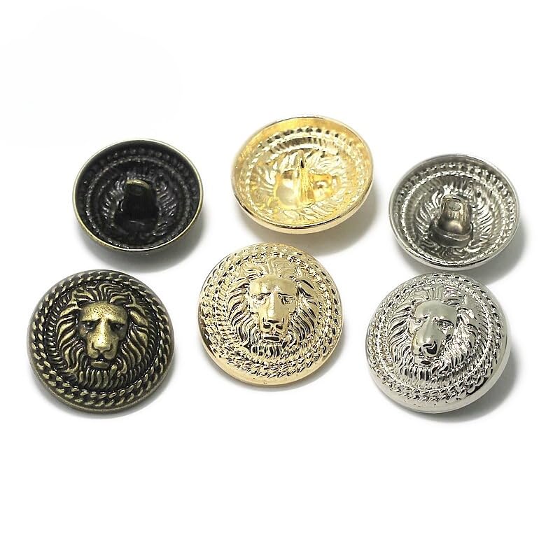 200 szt. 12,5-32 mm metalowe guziki, okrągłe metalowe guziki, guziki do szycia rzemieślniczego, złoty, srebrny, brązowy, do garniturowych kurtek mundurów koszul wiatrówka