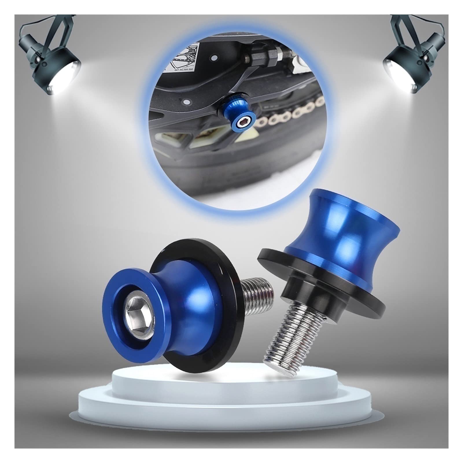 BLACK 10mm Swingarm Spools Sliders Protector For Kawasaki Z1000 SX 10-13 12 11 - View #10